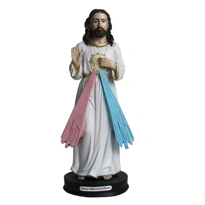 Imagem de Jesus Misericordioso de Resina Nacional - 20 cm