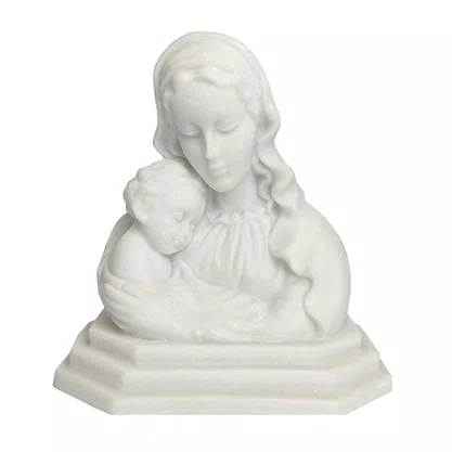 Imagem de Madona Busto de Mármore Natural - 17 cm