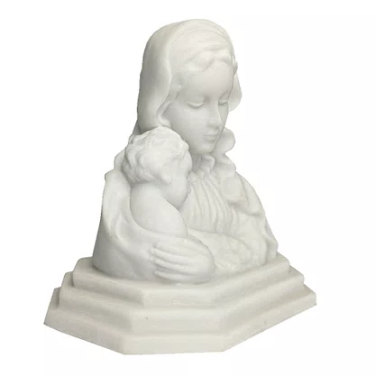 Imagem de Madona Busto de Mármore Natural - 17 cm