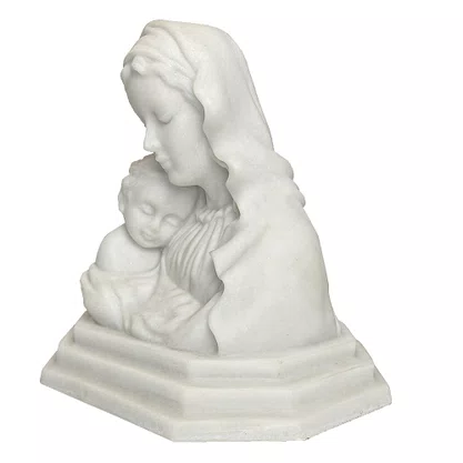 Imagem de Madona Busto de Mármore Natural - 17 cm