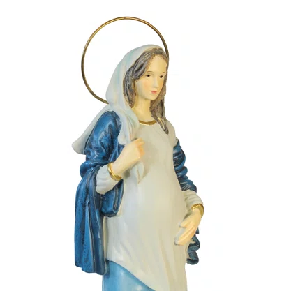 Imagem de Maria Grávida de Resina Importada - 29 cm