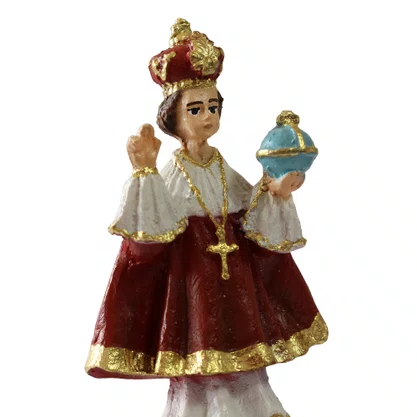 Imagem de Menino Jesus de Praga de Resina Nacional - 12 cm