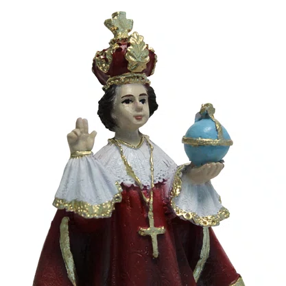Imagem de Menino Jesus de Praga de Resina Nacional - 15 cm