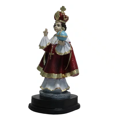 Imagem de Menino Jesus de Praga de Resina Nacional - 15 cm