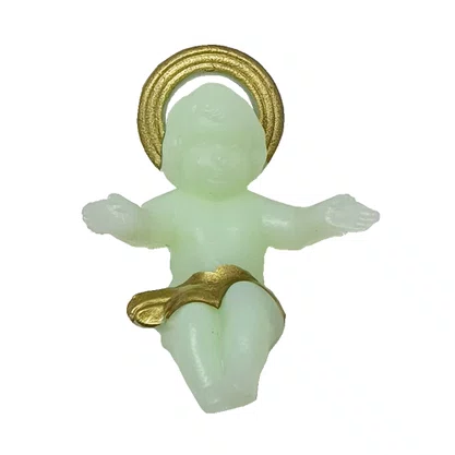 Imagem de Menino Jesus em Acrílico Fosforescente - 4 cm