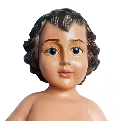 Imagem de Menino Jesus Veste Azul de Resina Nacional - 38 cm