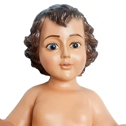 Imagem de Menino Jesus Veste Branca de Resina Nacional - 38 cm