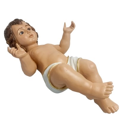 Imagem de Menino Jesus Veste Branca de Resina Nacional - 38 cm