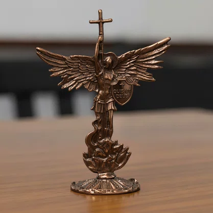 Imagem de Metal Arcanjo São Miguel Bronze - 11 cm