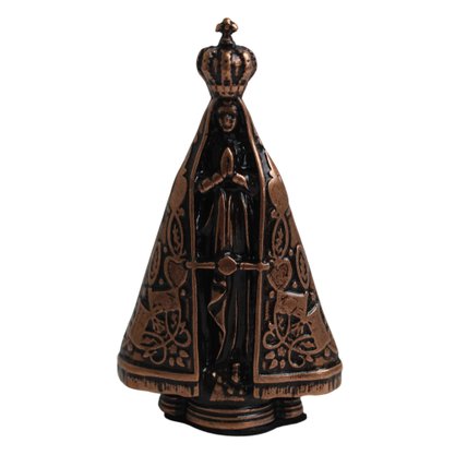 Imagem de Metal de Nossa Senhora Aparecida Bronze - 8 cm