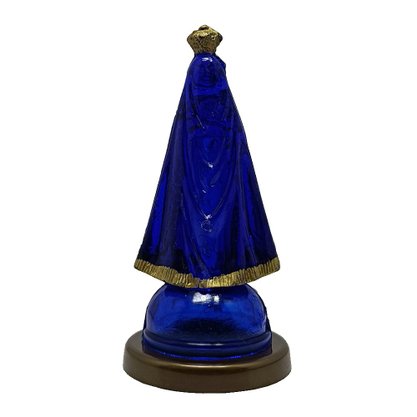 Imagem de Nossa Senhora Aparecida Azul em Acrílico com Base - 12 cm