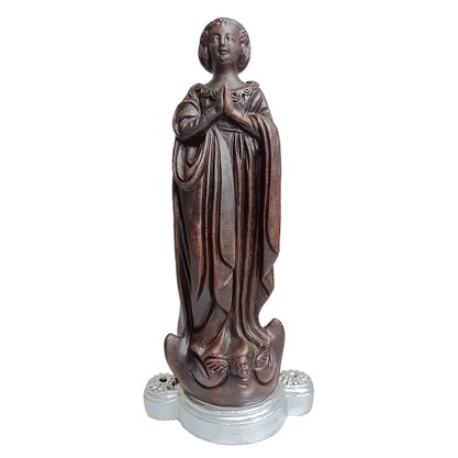 Imagem de Nossa Senhora Aparecida Cabelo Curto com Base de Resina Nacional - 36 cm
