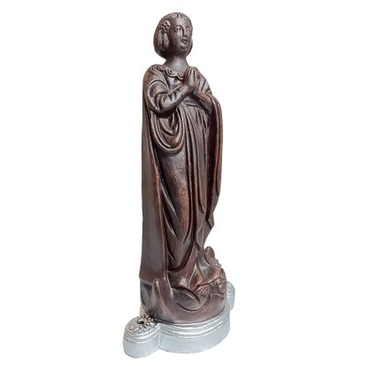 Imagem de Nossa Senhora Aparecida Cabelo Curto com Base de Resina Nacional - 36 cm