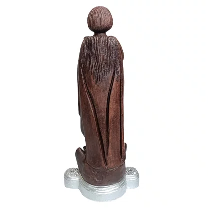 Imagem de Nossa Senhora Aparecida Cabelo Curto com Base de Resina Nacional - 36 cm