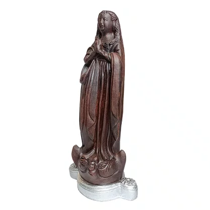 Imagem de Nossa Senhora Aparecida Cabelo Longo com Base de Resina Nacional - 36 cm