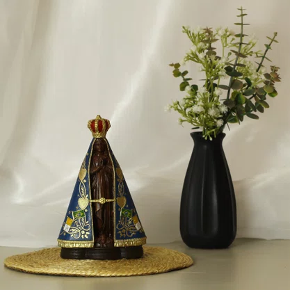 Imagem de Nossa Senhora Aparecida de Resina Nacional - 15 cm
