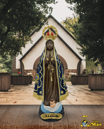 Imagem de Nossa Senhora Aparecida Modelo Italiano de Resina Nacional - 22 cm