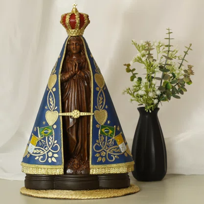 Imagem de Nossa Senhora Aparecida de Resina Nacional - 30 cm