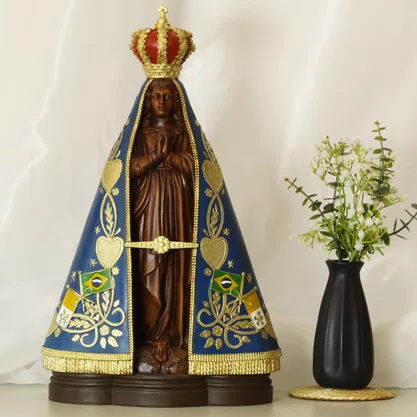 Imagem de Nossa Senhora Aparecida de Resina Nacional - 38 cm