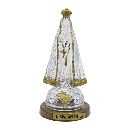 Imagem de Nossa Senhora Aparecida em Acrílico com Base - 12 cm
