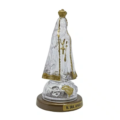 Imagem de Nossa Senhora Aparecida em Acrílico com Base - 12 cm