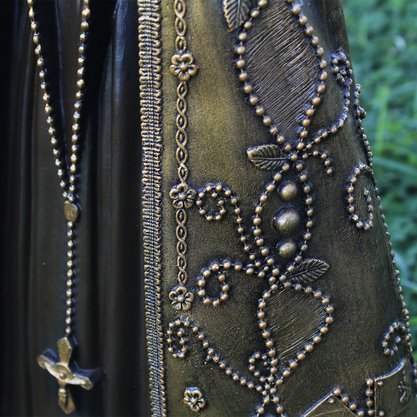 Imagem de Nossa Senhora Aparecida em Mármore com Pintura em Bronze - 66 cm