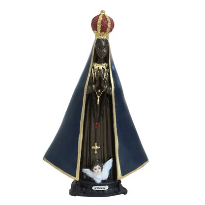 Imagem de Nossa Senhora Aparecida Manto Borda Dourada - 22 cm