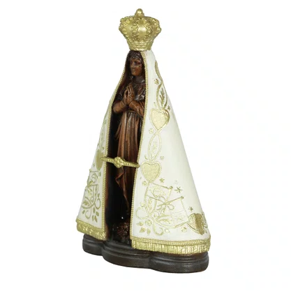 Imagem de Nossa Senhora Aparecida Manto Marfim - 15 cm