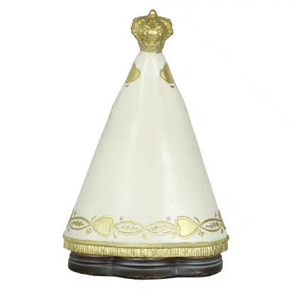 Imagem de Nossa Senhora Aparecida Manto Marfim - 15 cm