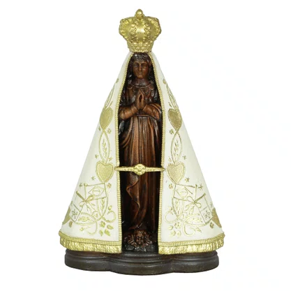 Imagem de Nossa Senhora Aparecida Manto Marfim - 15 cm