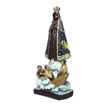 Imagem de Nossa Senhora Aparecida Milagre da Pesca Resina Nacional - 37 cm