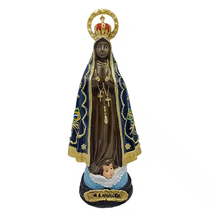Imagem de Nossa Senhora Aparecida Modelo Italiano de Resina Nacional - 22 cm