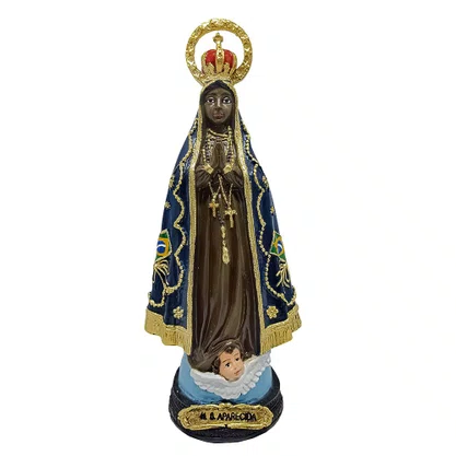 Imagem de Nossa Senhora Aparecida Modelo Italiano de Resina Nacional - 22 cm
