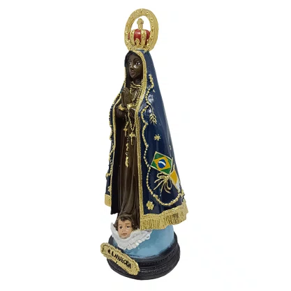 Imagem de Nossa Senhora Aparecida Modelo Italiano de Resina Nacional - 22 cm