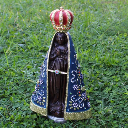 Imagem de Nossa Senhora Aparecida Pedras de Resina Nacioal - 45 cm