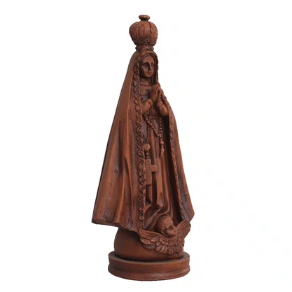 Imagem de Nossa Senhora Aparecida Resina Efeito Madeira - 30 cm
