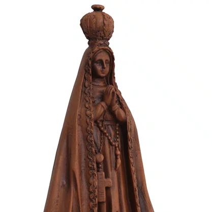 Imagem de Nossa Senhora Aparecida Resina Efeito Madeira - 30 cm