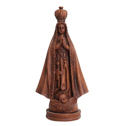 Imagem de Nossa Senhora Aparecida Resina Efeito Madeira - 30 cm
