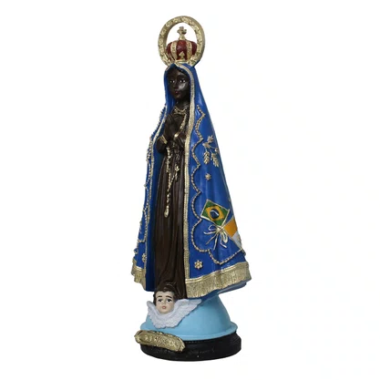 Imagem de Nossa Senhora Aparecida Resplendor de Resina Nacional - 31 cm