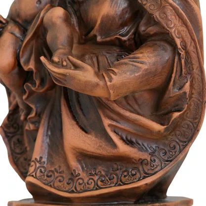 Imagem de Nossa Senhora da Divina Providência Resina Efeito Madeira - 30 cm