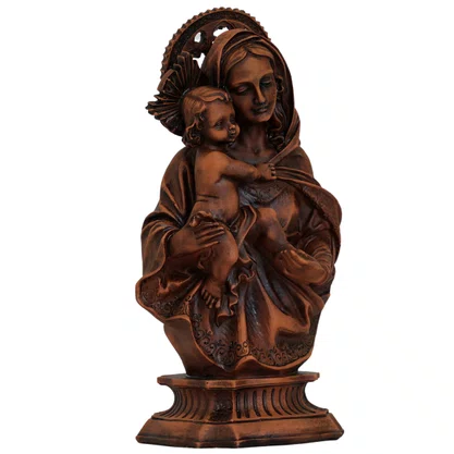 Imagem de Nossa Senhora da Divina Providência Resina Efeito Madeira - 30 cm