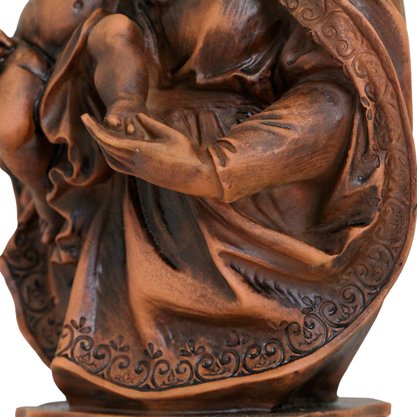 Imagem de Nossa Senhora da Divina Providência Resina Efeito Madeira - 30 cm