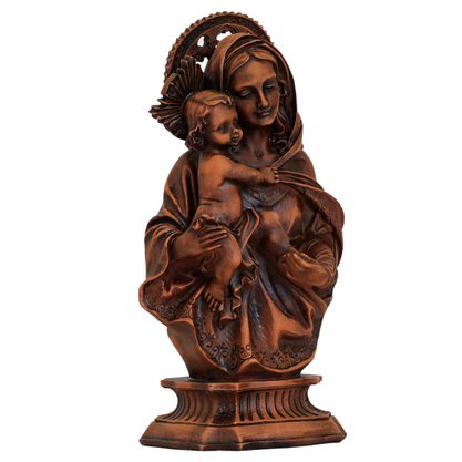 Imagem de Nossa Senhora da Divina Providência Resina Efeito Madeira - 30 cm