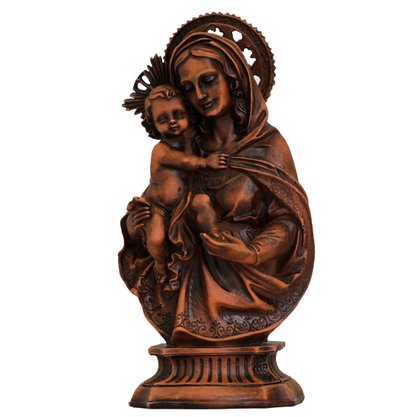 Imagem de Nossa Senhora da Divina Providência Resina Efeito Madeira - 30 cm