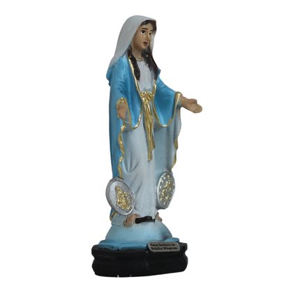 Imagem de Nossa Senhora da Medalha Milagrosa de Resina Nacional - 10,5 cm
