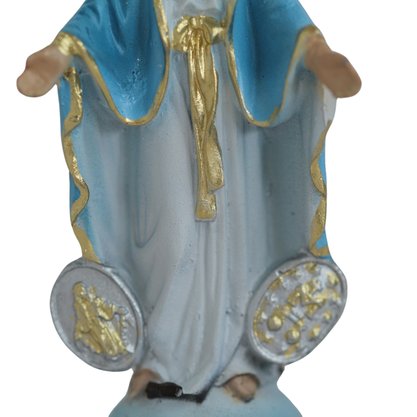 Imagem de Nossa Senhora da Medalha Milagrosa de Resina Nacional - 10,5 cm