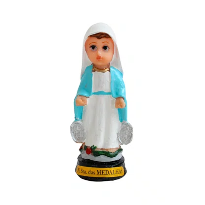 Imagem de Nossa Senhora da Medalha Milagrosa Infantil Resina Nacional - 8,5 cm 