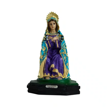 Imagem de Nossa Senhora Das Dores Sentada de Resina Nacional - 14,5 Cm