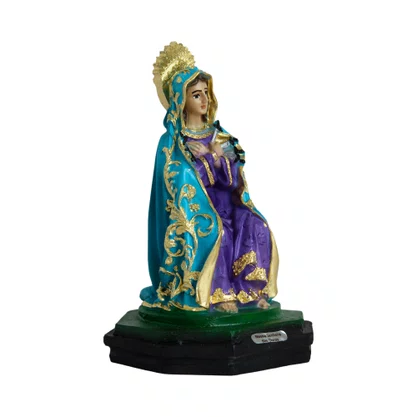 Imagem de Nossa Senhora Das Dores Sentada de Resina Nacional - 14,5 Cm