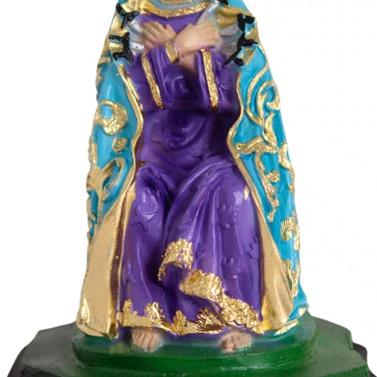 Imagem de Nossa Senhora Das Dores Sentada de Resina Nacional - 14,5 Cm